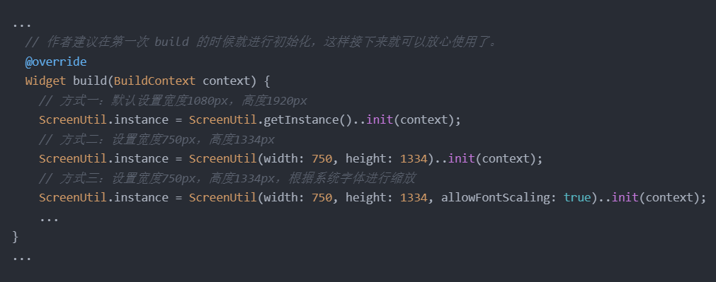 Flutter中flutter_screenutil屏幕适配方案